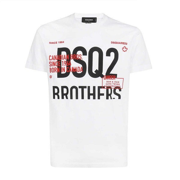 T-shirt Dsquared2 S74GD0992 in cotone con stampa DSQ2