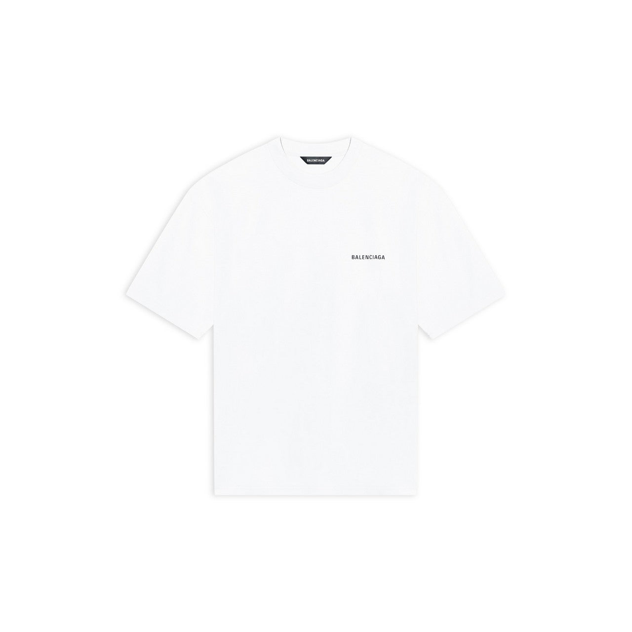T-shirt Balenciaga 612966 in jersey logo stampa sul petto e schiena
