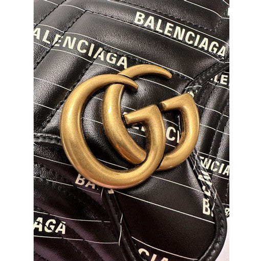 Gucci x Balenciaga The Hacker Project Small GG Marmont Bag
Black