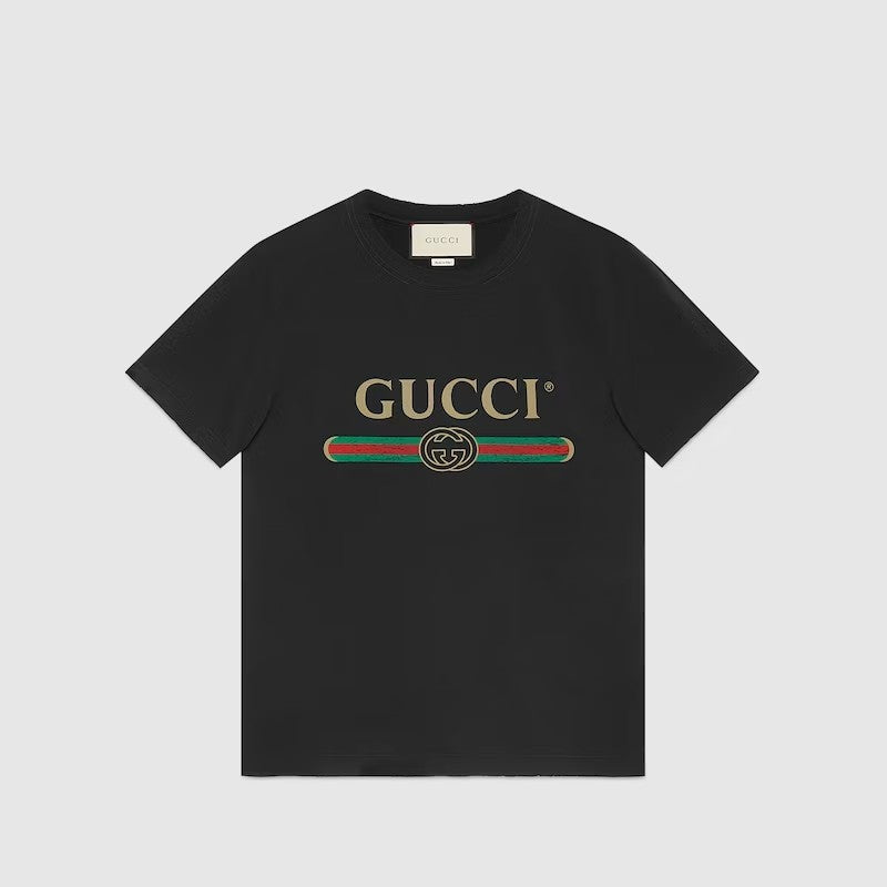 T-shirt Oversize Délavé con Logo Gucci 44103 X3F05