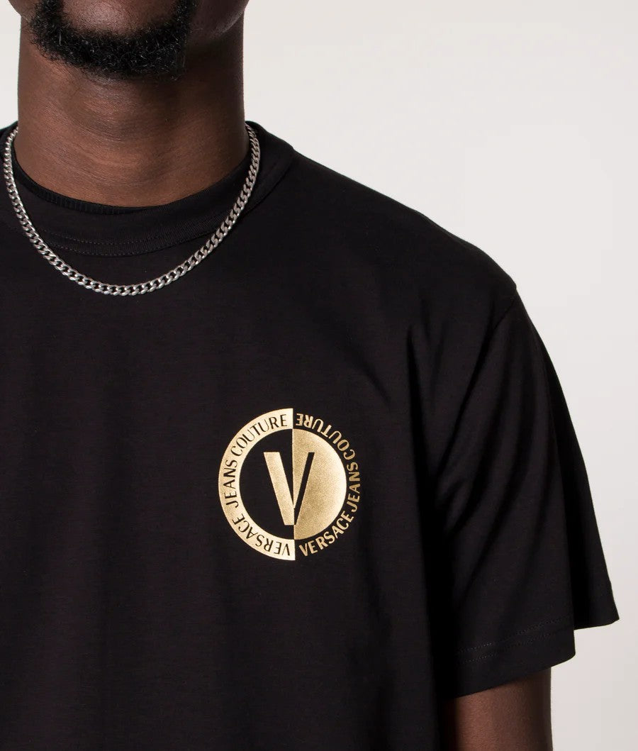 T-shirt Versace Couture 74GAHT10 Nero Regular Fit